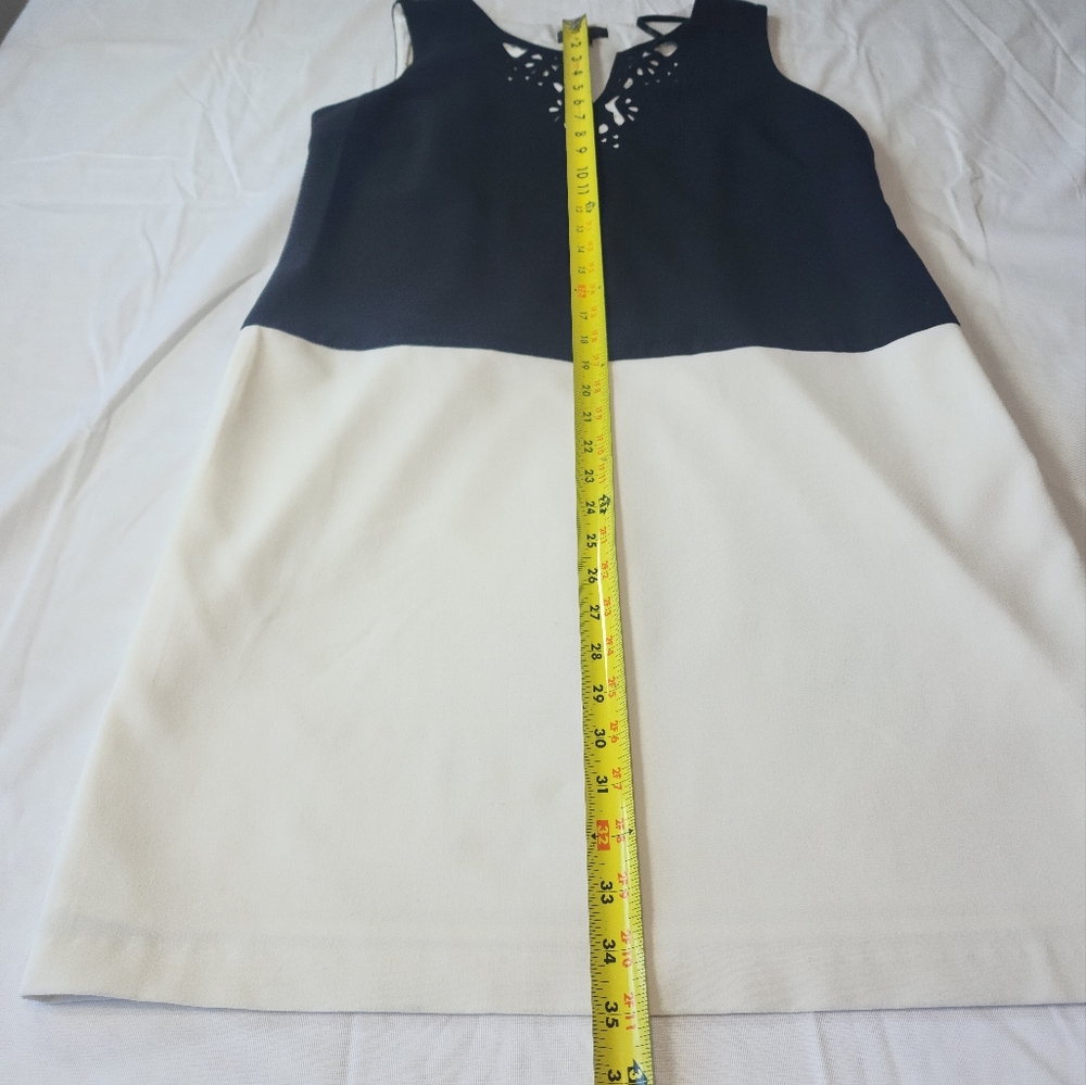Worthington Black white above knee sleeveless Mini women dress  Size12 - Picture 15 of 15